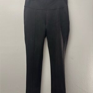 Andrew Marc Leggings Pants Womens Medium Black High Rise Faux Suede